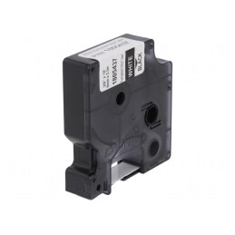 Bandă Etichetare 9mm Neagră cu Text Alb 5,5m | Electronic-mag.ro | Componente Electronice