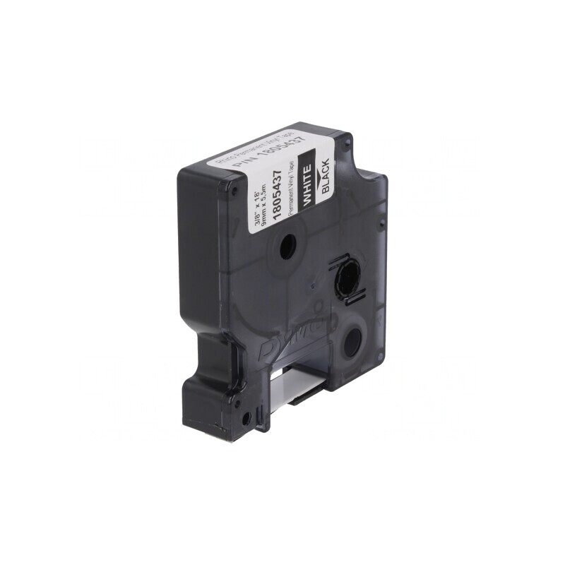Bandă Etichetare 9mm Neagră cu Text Alb 5,5m | Electronic-mag.ro | Componente Electronice