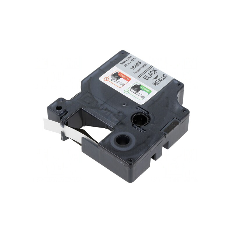 Bandă metalică 9mm x 5,5m neagră DYMO | Electronic-mag.ro | Componente Electronice Bandă metalică 9mm x 5,5m neagră DYMO | Electronic-mag.ro | Componente Electronice