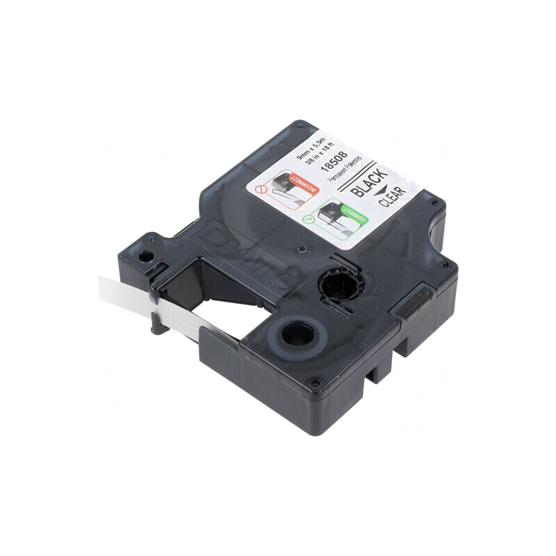 Bandă Transparentă 9mm x 5,5m cu Caracter Negru | Electronic-mag.ro | Componente Electronice
