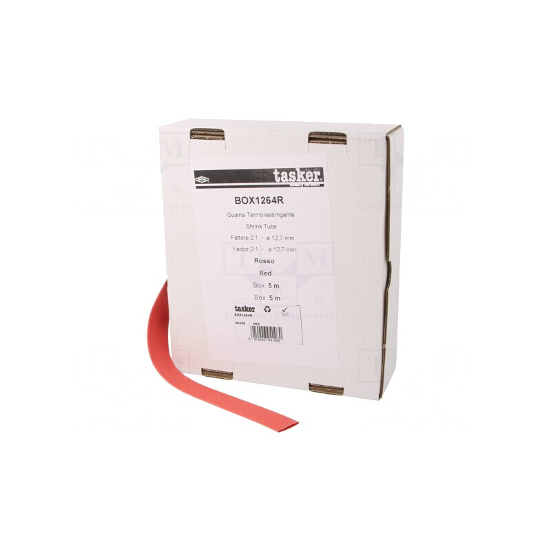 Manşon termocontractabil 12,7mm 5m roşu | Electronic-mag.ro | Componente Electronice