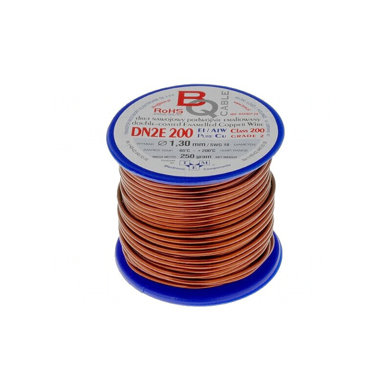 Sârmă bobină dublu emailată 1,3mm 0,25kg | Electronic-mag.ro | Componente Electronice