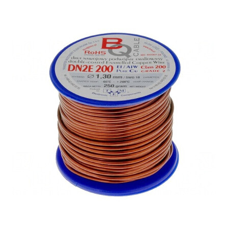 Sârmă bobină dublu emailată 1,3mm 0,25kg | Electronic-mag.ro | Componente Electronice