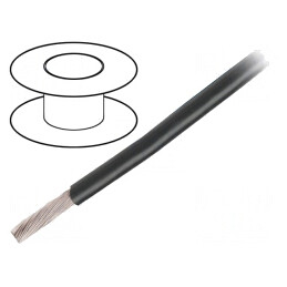 Cablu HookUp Wire 18AWG PVC Negru 30,5m | Electronic-mag.ro | Componente Electronice