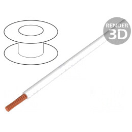 Cablu HookUp Wire litat Cu 18AWG PVC alb 600V 30,5m | Electronic-mag.ro | Componente Electronice