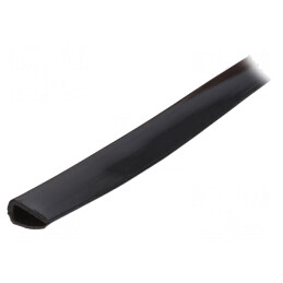Ecrane pentru orificii şi margini | PVC | L: 10m | neagră | H: 14mm | OKB-4 BLACK