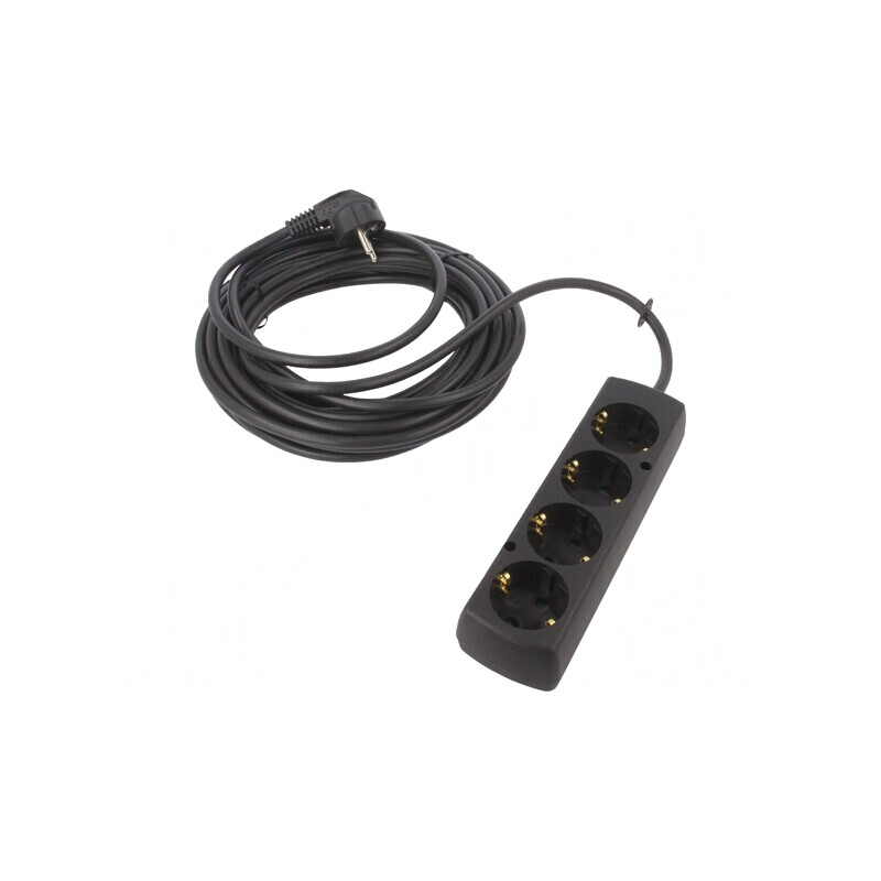 Prelungitor Schuko 4 Prize Negru 3x1,5mm2 | Electronic-mag.ro | Componente Electronice Prelungitor Schuko 4 Prize Negru 3x1,5mm2 | Electronic-mag.ro | Componente Electronice