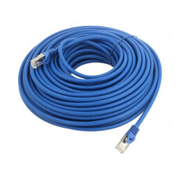Cablu Patch Cord S/FTP Cat 6a Albastru 30m LSZH