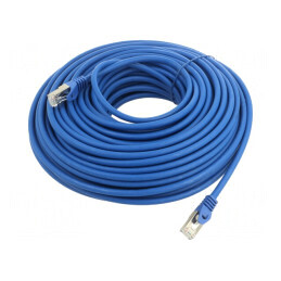 Cablu Patch Cord S/FTP Cat 6a Albastru 30m LSZH | Electronic-mag.ro | Componente Electronice