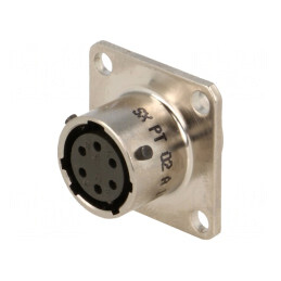 Conector Circular cu Flanșă pentru Montare pe Panou | Electronic-mag.ro | Componente Electronice