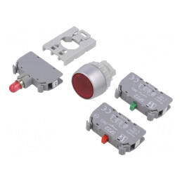 Comutator cu apăsare 22mm 1NC/1NO | Electronic-mag.ro | Componente Electronice