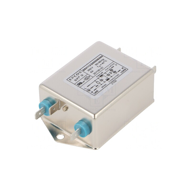 Filtru Anti-Interferente Monofazat 250VAC 6A | Electronic-mag.ro | Componente Electronice