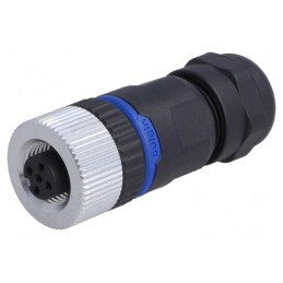 Mufă M12 5-PIN mamă IP67 CANopen DeviceNet pe cablu | Electronic-mag.ro | Componente Electronice