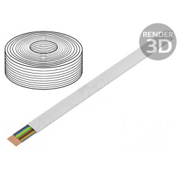 Cablu telecomunicaţii litat 8x28AWG alb 100m | Electronic-mag.ro | Componente Electronice