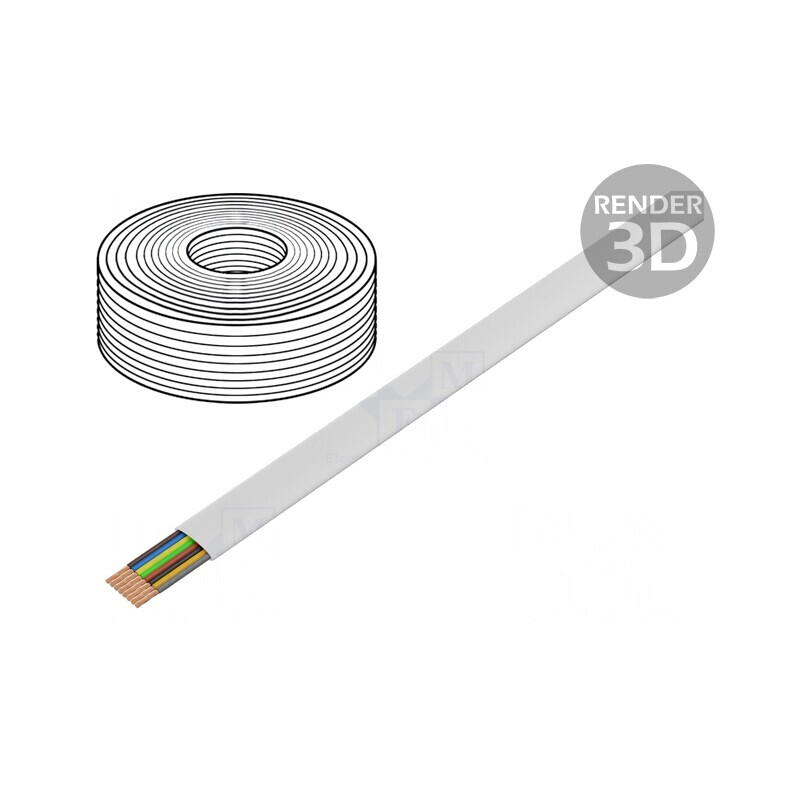Cablu telecomunicaţii litat 8x28AWG alb 100m | Electronic-mag.ro | Componente Electronice
