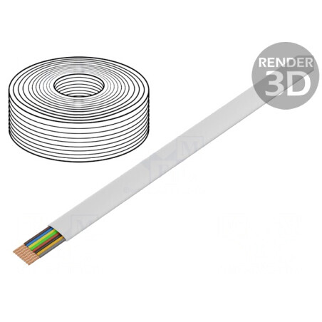 Cablu telecomunicaţii litat 8x28AWG alb 100m | Electronic-mag.ro | Componente Electronice