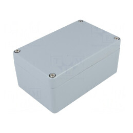 Carcasă universală aluminiu gri IP65 80x125x58mm | Electronic-mag.ro | Componente Electronice