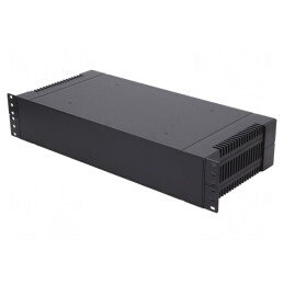 Carcasă standard 19 2U neagră ABS 203x431mm | Electronic-mag.ro | Componente Electronice