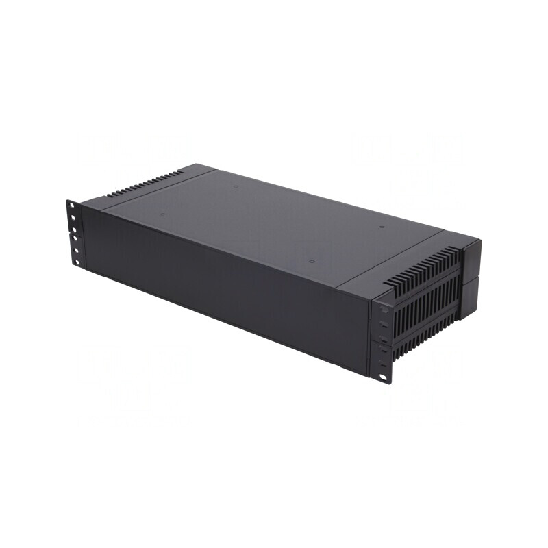 Carcasă standard 19 2U neagră ABS 203x431mm | Electronic-mag.ro | Componente Electronice