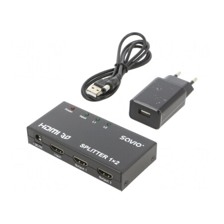 Splitter negru Intrare: DC, HDMI | Electronic-mag.ro | Componente Electronice