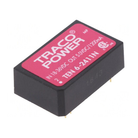 Convertor DC/DC 6W 18-36V la 5V 1200mA DIP24 | Electronic-mag.ro | Componente Electronice