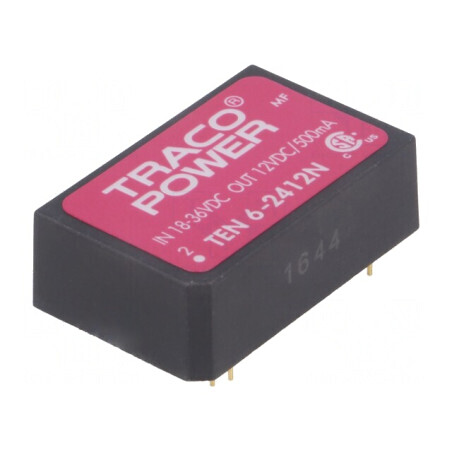 Convertor DC/DC 6W 18-36V la 12V 500mA DIP24 | Electronic-mag.ro | Componente Electronice