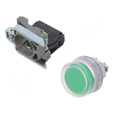 Comutator Apăsare 22mm NO Verde 3A/240VAC | Electronic-mag.ro | Componente Electronice