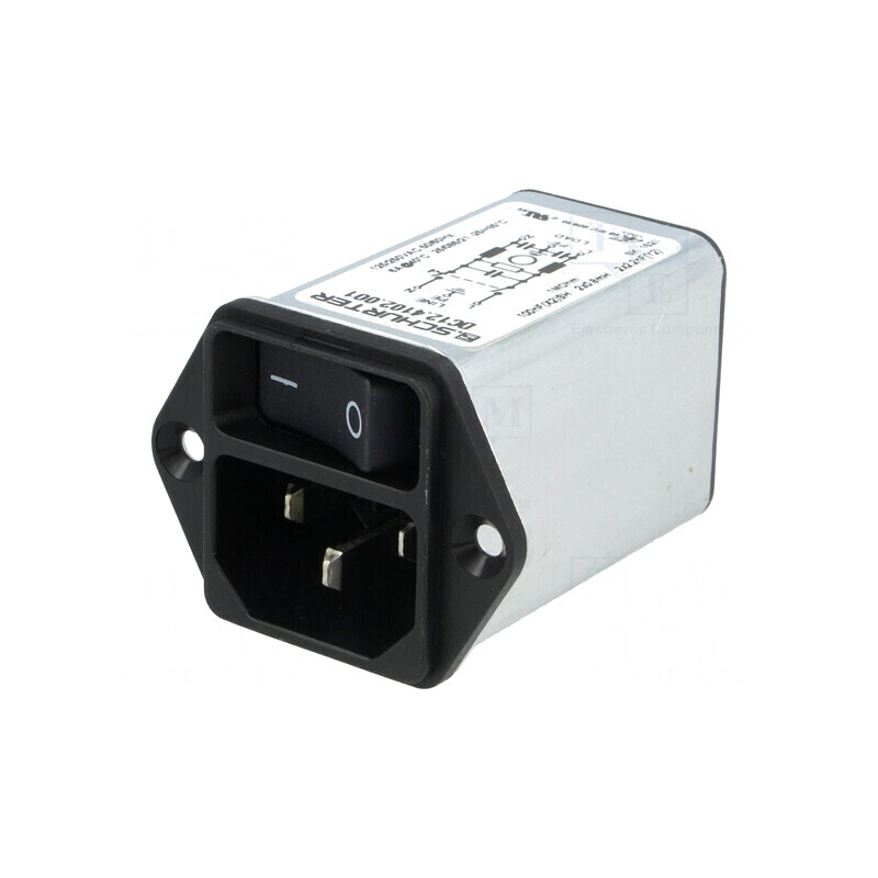 Conector Alimentare AC Soclu Tată 6A 250V IEC 60320 | Electronic-mag.ro | Componente Electronice