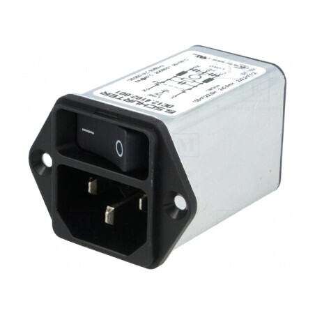 Conector Alimentare AC Soclu Tată 6A 250V IEC 60320 | Electronic-mag.ro | Componente Electronice
