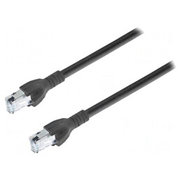 Patch cord SF/UTP Cat5e negru 3m | Electronic-mag.ro | Componente Electronice