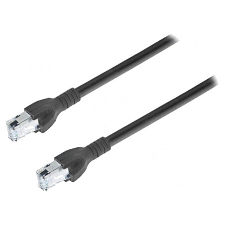 Patch cord SF/UTP Cat5e negru 3m | Electronic-mag.ro | Componente Electronice