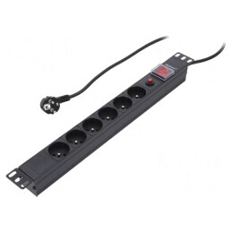 Prelungitor cu prize: protecţie la supratensiune Prize: 6 16A, 53995 | Electronic-mag.ro | Componente Electronice