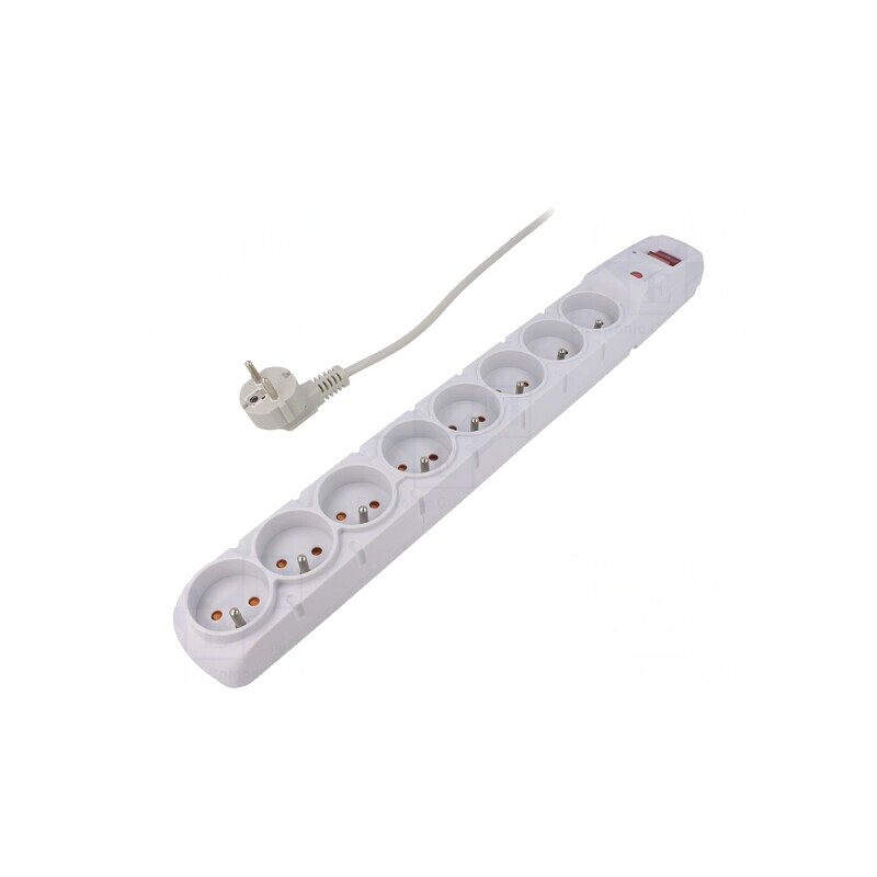 Prelungitor 8 prize cu protecție la supratensiune, 5m, gri | Electronic-mag.ro | Componente Electronice Prelungitor 8 prize cu protecție la supratensiune, 5m, gri | Electronic-mag.ro | Componente Electronice