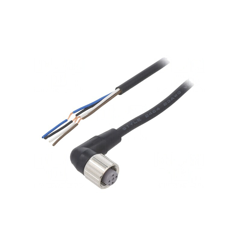 Cablu de conectare M12 4 pini unghi 5m PVC | Electronic-mag.ro | Componente Electronice