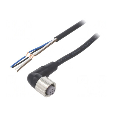 Cablu de conectare M12 4 pini unghi 5m PVC | Electronic-mag.ro | Componente Electronice