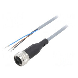 Cablu de conectare M12 3P 5m 250VAC 4A | Electronic-mag.ro | Componente Electronice