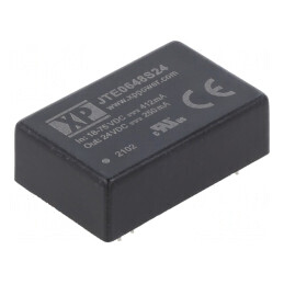 Convertor DC/DC 6W 18-75V la 24V 250mA DIP24 JTE0648S24 | Electronic-mag.ro | Componente Electronice