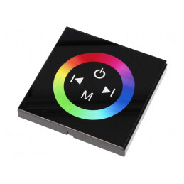 Controler LED | Ch: 3 | TM-BOX | 12A | 86x86x36mm | neagră | OF-TPTM08-SL