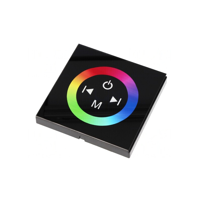 Controler LED 3 Canale Negru 12A 86x86x36mm | Electronic-mag.ro | Componente Electronice