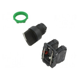 Comutator rotativ 22mm 2NC NO negru IP66 | Electronic-mag.ro | Componente Electronice