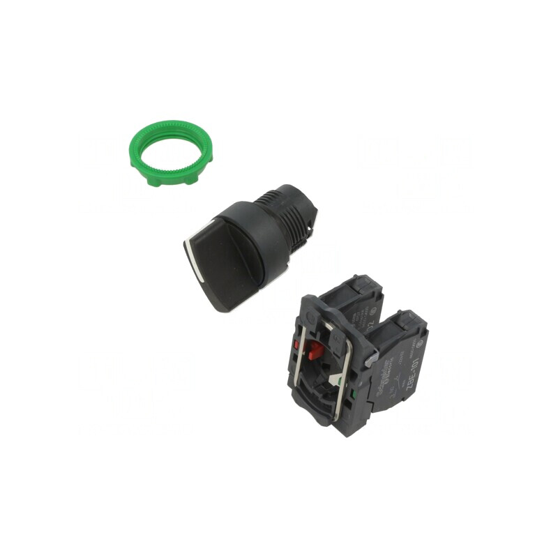 Comutator rotativ 22mm 2NC NO negru IP66 | Electronic-mag.ro | Componente Electronice