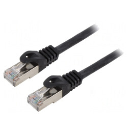 Patch cord S/FTP Cat6a Cu LSZH Negru 30m 27AWG Cablexpert | Electronic-mag.ro | Componente Electronice