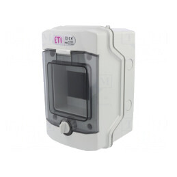 Carcasă pentru aparatură modulară IP65 gri deschis ECH-4G | Electronic-mag.ro | Componente Electronice