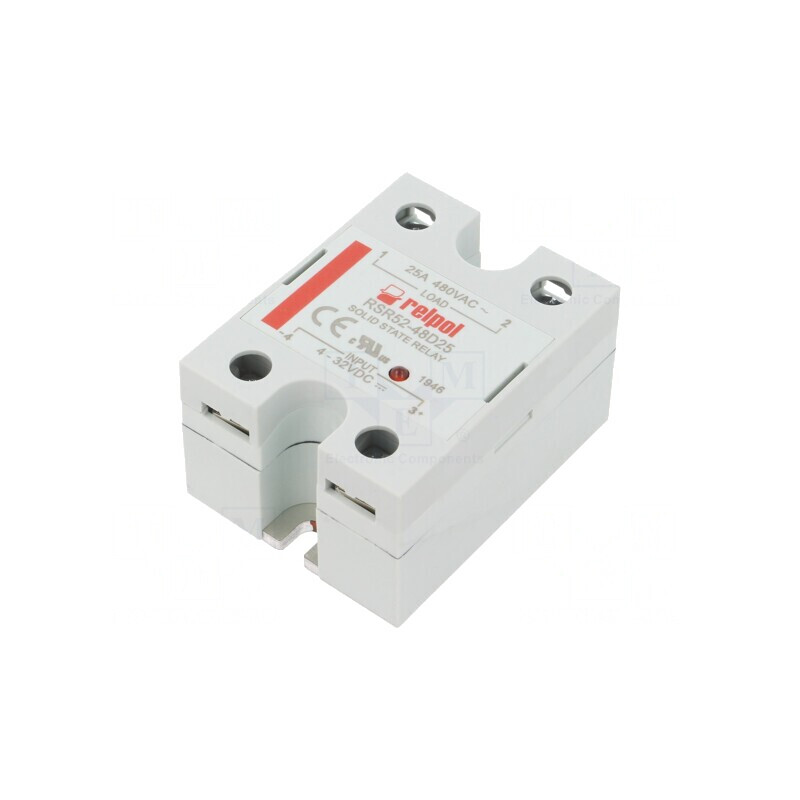 Releu semiconductor 1-fazat 25A 48-530VAC | Electronic-mag.ro | Componente Electronice