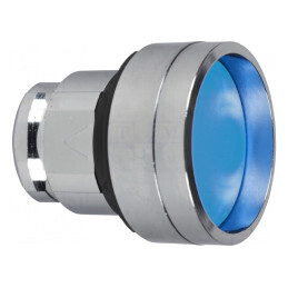 Comutator apăsare 22mm albastru ZB4BA66 | Electronic-mag.ro | Componente Electronice
