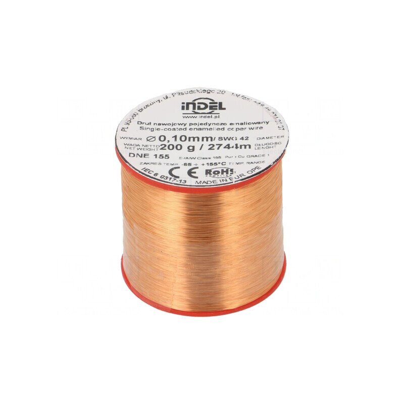 Sârmă Bobină Emailată 0,1mm 0,2kg Cu 65-155°C | Electronic-mag.ro | Componente Electronice