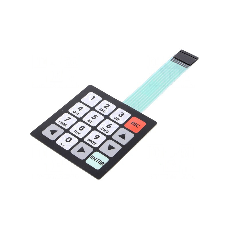 Tastatură cu membrană 16 butoane 80mm 2.54mm