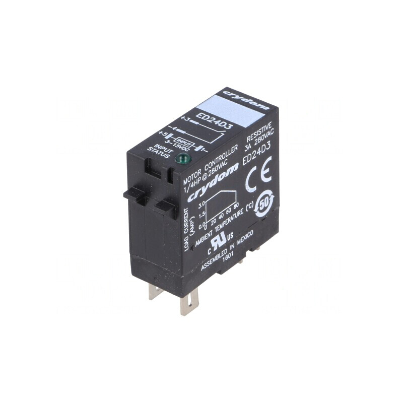 Releu semiconductor industrial ED24D3 3A 24-280VAC | Electronic-mag.ro | Componente Electronice