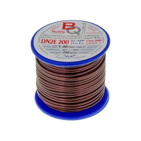Sârmă dublu emailată 1,4mm 0,25kg Cu | Electronic-mag.ro | Componente Electronice