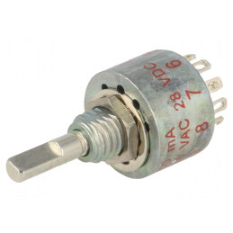 Comutator Rotativ 10 Pozitii 0,25A 125VAC/28VDC | Electronic-mag.ro | Componente Electronice